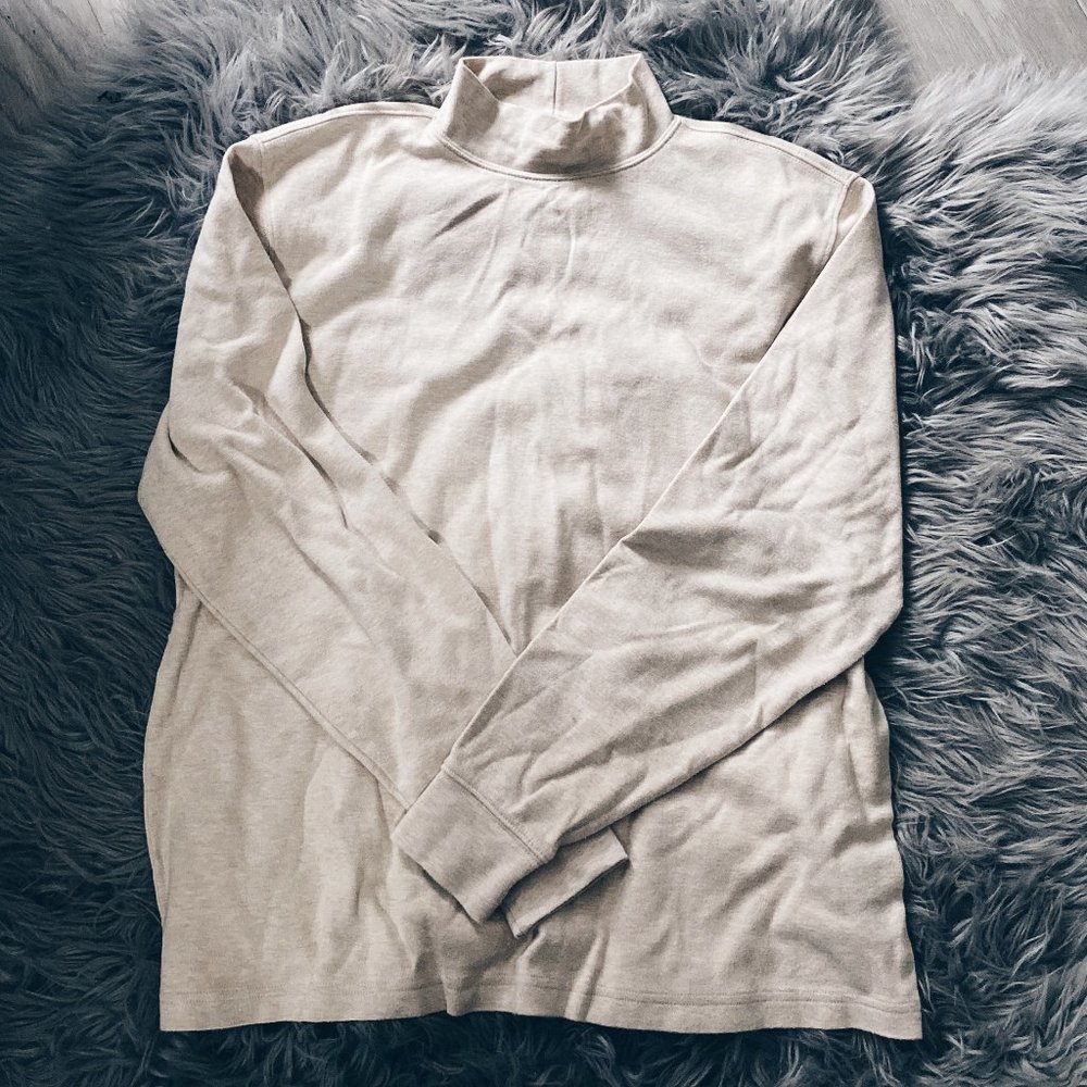 LANDS’ END | Cream Turtle Neck Long Sleeve